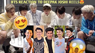 BTS REACTION TO DEEPAK JOSHI  REELS 👀🔥 @Jyotiand-xj4uk ||BTS REACTION||#bts #btsreaction