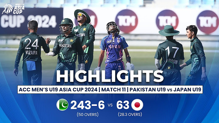 Pakistan U19 vs Japan U19 | ACC Men's U19 Asia Cup | Match 11