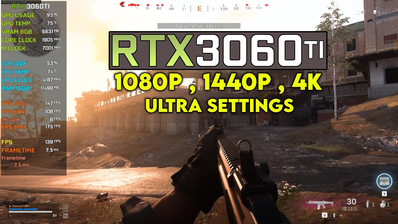 Call of Duty: Warzone Last Stand : RTX 3060Ti + I5 11400F - 1080P | 1440P | 4K - Ultra Settings