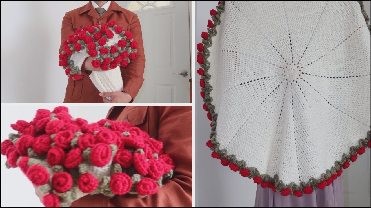 MANTA ramo a crochet  💐El tejido más popular de 2025 💐