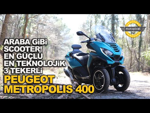 Video: Peugeot Metropolis GT ve SW'yi test ettik: araba lisansı ve büyük bir yük kapasitesi için 36 HP'lik iki ikiz aslan