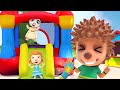Look! Children Jump on a Trampoline! Amusement Park | Cartoon for Kids | Dolly and Friends 3D