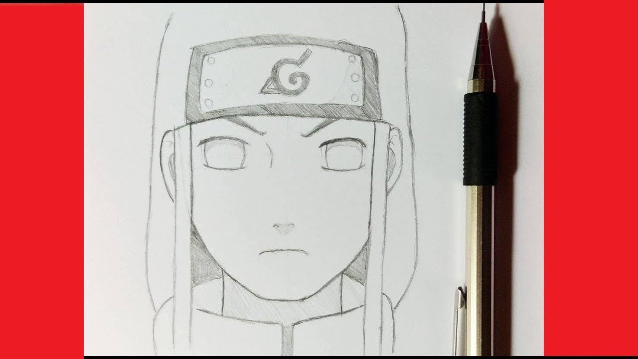 how to draw neji hyuga shippuden