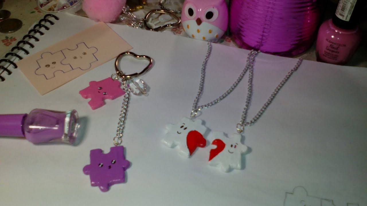 DIY collar Rompecabezas \san valentin YouTube