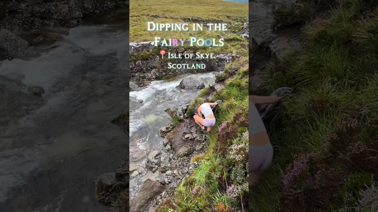 Cold dip in the fairy pools! Isle of Skye, Scotland 