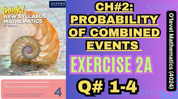 Exercise 2A(Q#1-4) | Think New Syllabus Mathematics 8th Edition (Book 4) #probability