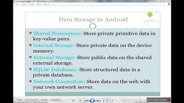 Android basics | Data storage in Android