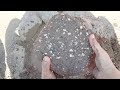 White Stony sand🩶🤍Crunchy Satisfying waterpool Crumbling🕳️#asmr