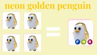 Making Neon Golden Penguin *ADOPT ME*