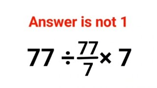 Download Lagu 77÷77/7×7 Het antwoord is niet 1. Veel mensen hebben het fout! Oekraïne Wiskunde Test #wiskunde #... MP3