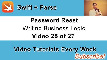 Password Reset / Forgot Password feature. Swift + Parse.