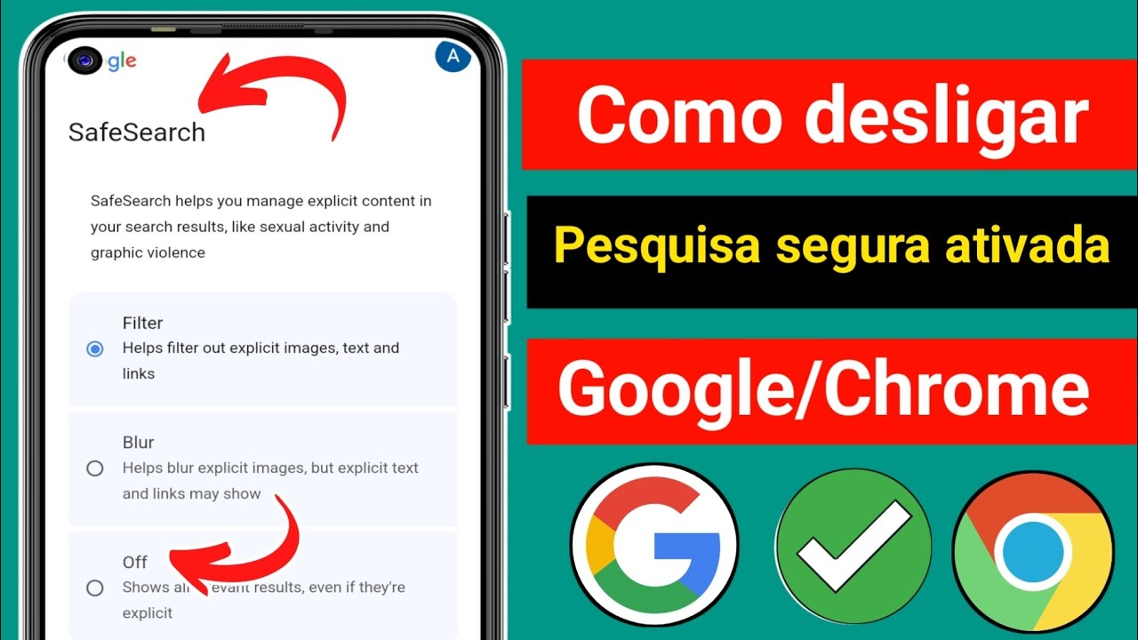 Como desativar a pesquisa segura no Google Chrome 2024.. - YouTube