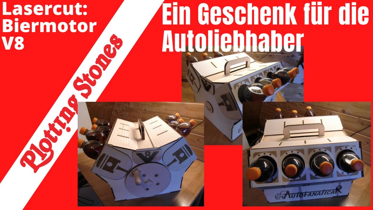 Lasercut V8 Biermotor