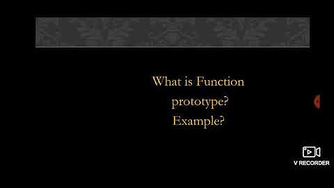 What is function prototype with example in hindi