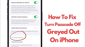 How To Fix Turn Passcode Off Is Greyed Out On iPhone ( IOS 17 ) 2024