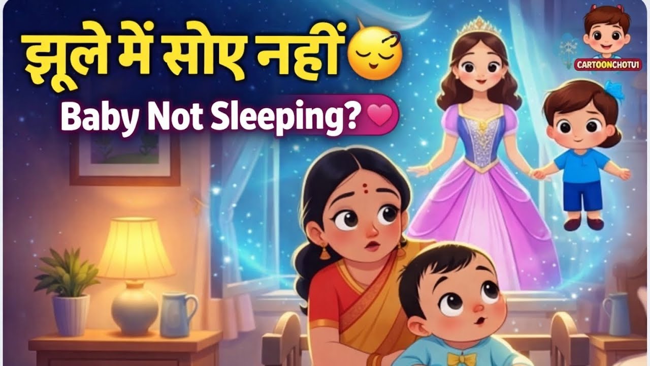 झूले में सोए नहीं बेबी 😴 | Hindi Lullaby for Babies | Jhule Mein Soye Nahi Baby | Baby Sleep Song