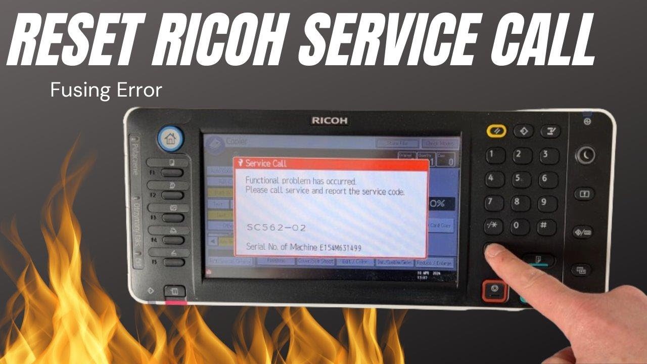 Printer reset error sc562-02 RICOH MPC3003 MPC3503 MPC4503 MPC3004