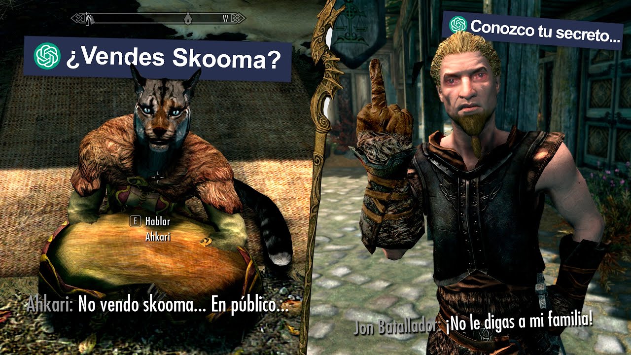 Skyrim con Inteligencia Artificial es una ABSOLUTA LOCURA