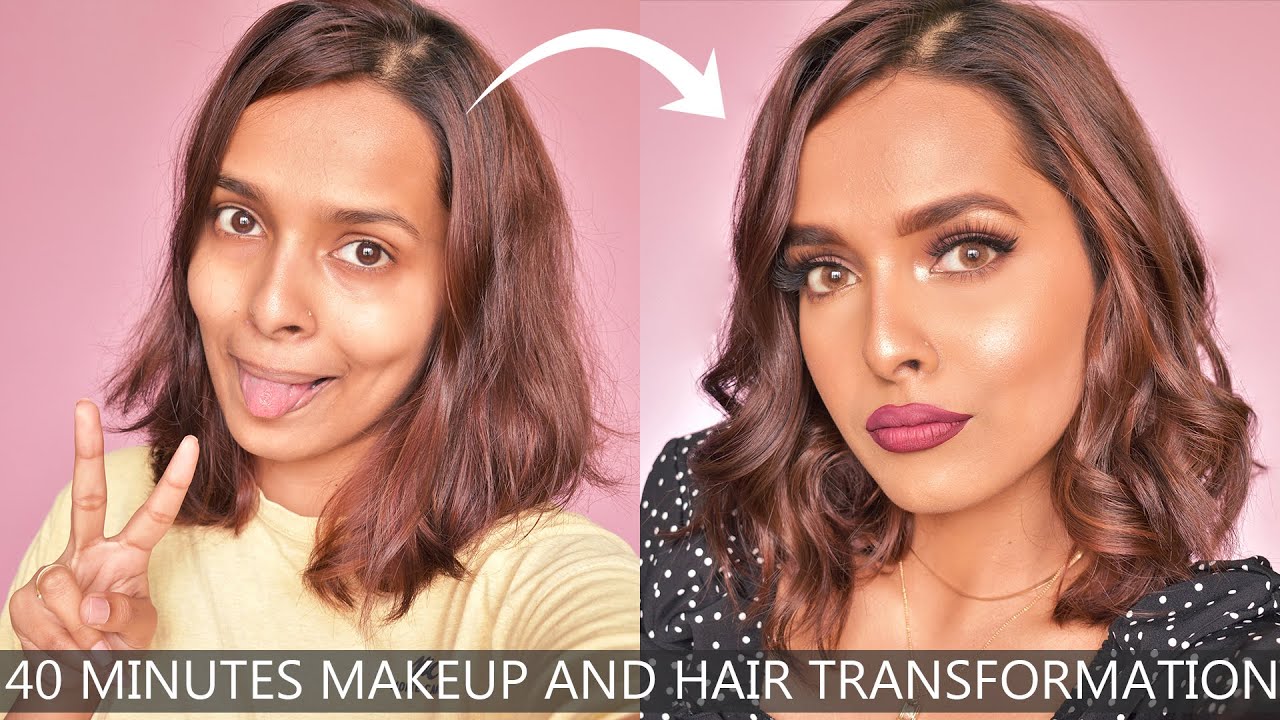 40 MINUTES HAIR AND MAKEUP TRANSFORMATION