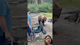 Pops Was Talking To That Bear Like a Dog😅🐻 #bears #camping #shortsfeed