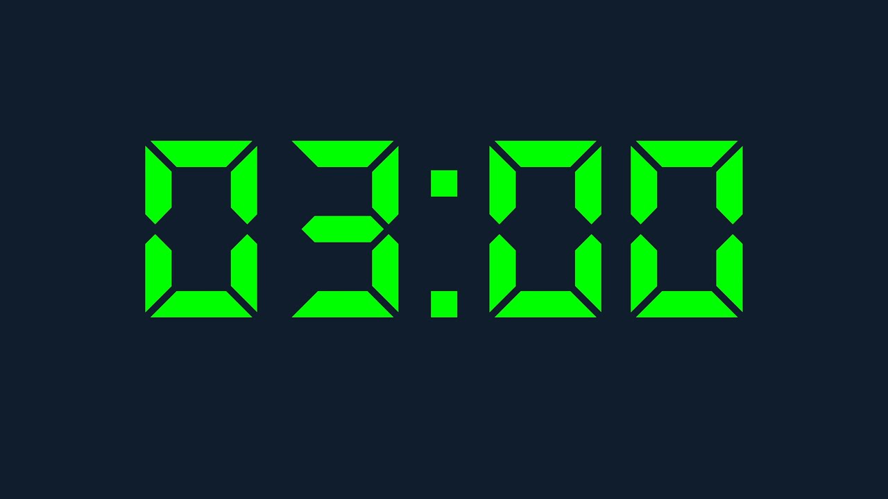 3 Minute Timer Digital and 3 Minutes Countdown Digital - YouTube