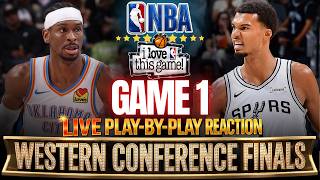 🔴OKC VS SPURS │ WEST FINALS Game 1 - 2026 NBA PLAYOFFS  Play-By-Play Reaction & Scoreboard screenshot 1