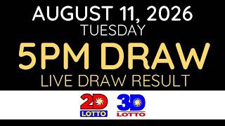 [LIVE] PCSO Lotto Result Today 5pm August 11 2026 - Ez2 Result and Swertres Result