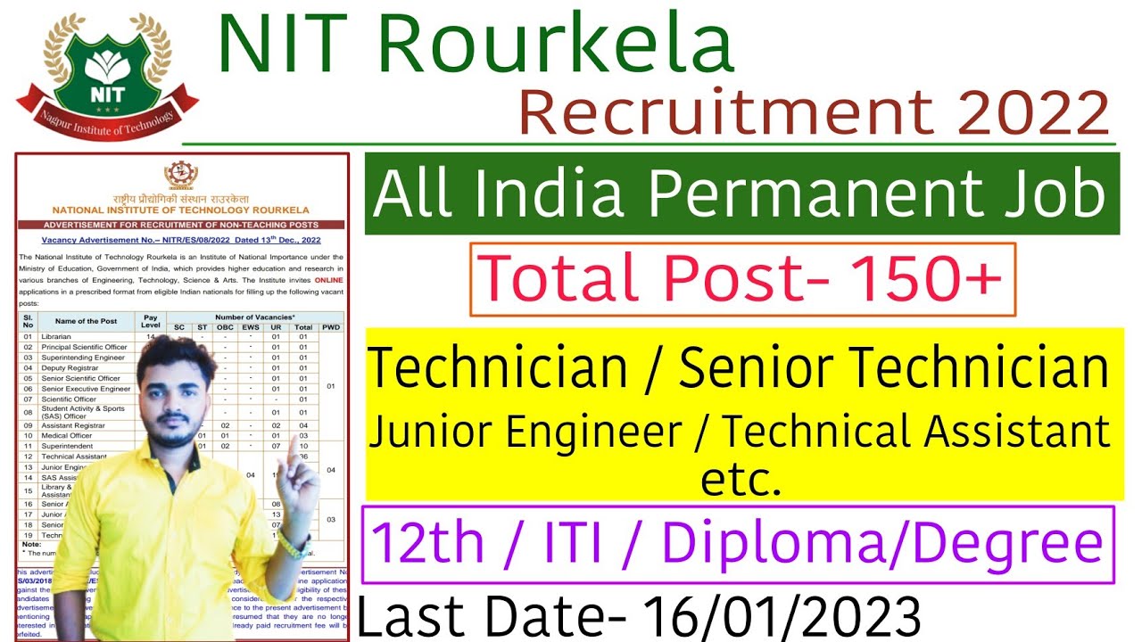 NIT Rourkela Recruitment 2022 | NIt Rourkela Vacancy 2022 | NIT Rourkela Latest Bharti 2022 Out