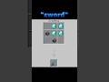 How to creating a sword #minecraft #mcpe #gaming
