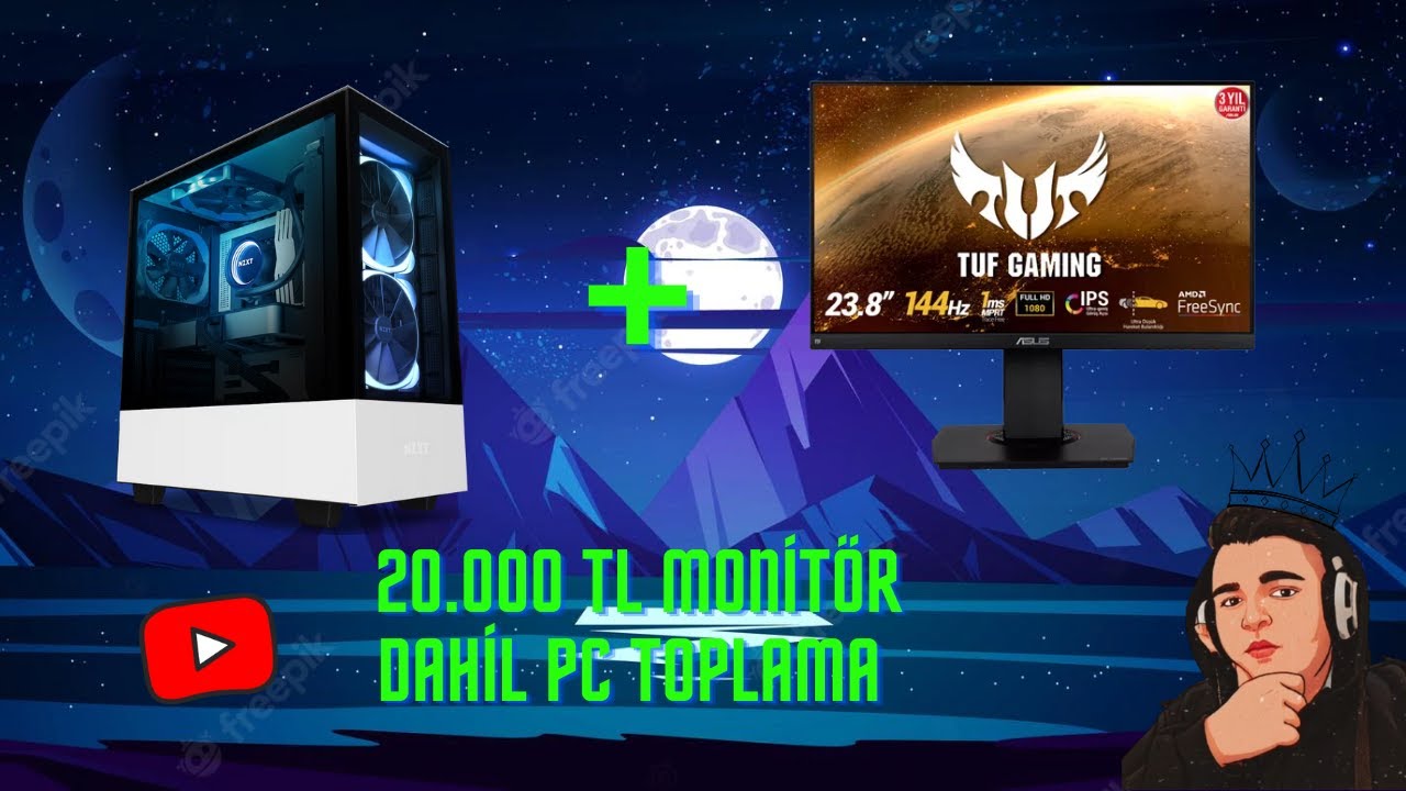 20.000 TL MÖNİTÖR DAHİL PC TOPLAMA - YouTube