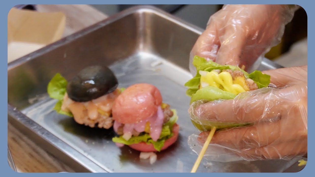 Colorful！迷你漢堡串串＆迷你銅鑼燒製作！｜Taiwan night market food 2024