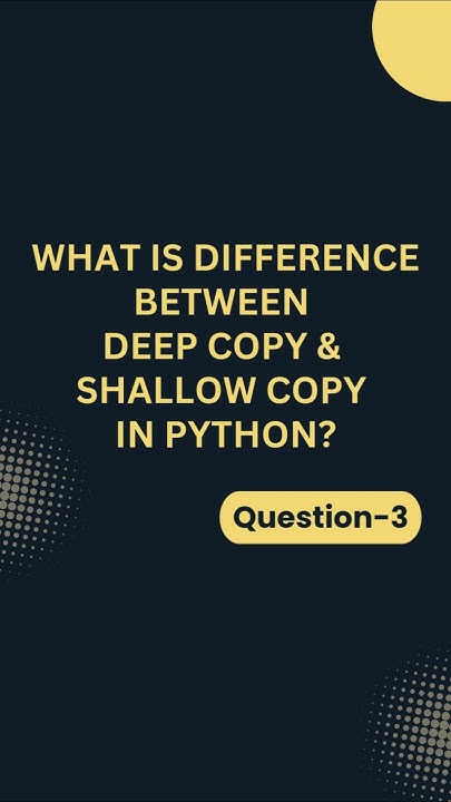 shallow vs deep copy#python#pythonbuzz - YouTube