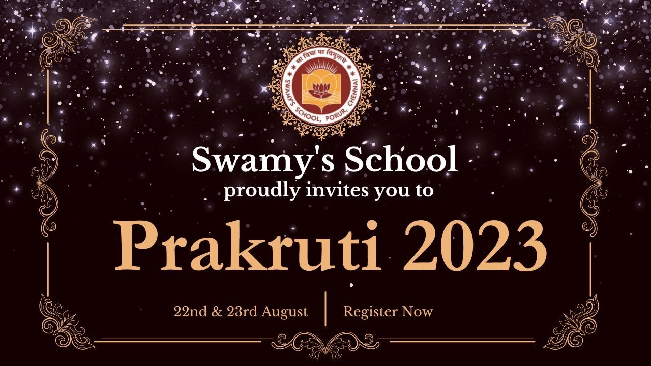Inter-school Cultural Fest - Prakruti 2023 at Swamy's Group of Schools