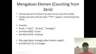 Materi List & Array dalam Algoritma Pemrograman