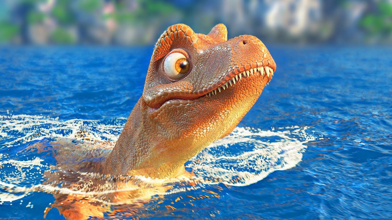 Dino spielt mit Flummis und lernt Farben - Dino dem Dinosaurier 👶 Lehrreiche Cartoons für Kinder