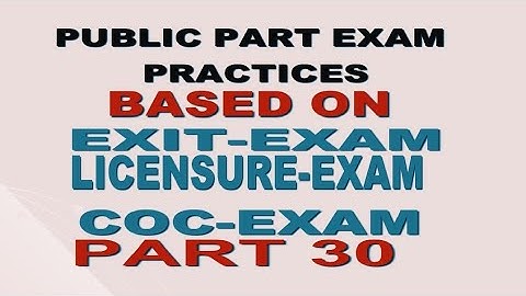 PUBLIC PART EXAM PRACTICES PART 30 @DSNursing #DSNursing2 #nursing
