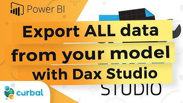 Export one table of data or the entire model with DAX Studio