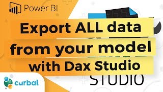 export one table of data or the entire model with dax studio