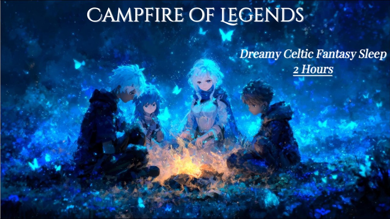 Campfire of Legends 🔥 | Dreamy Celtic Sleep Fantasy with Ocarina  – 2 Hours 🎶