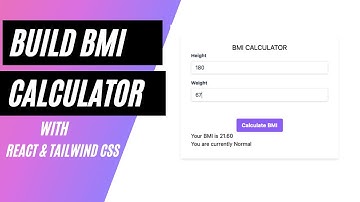 BMI calculator with React Js & Tailwind css.