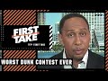 That was THE WORST dunk contest in the HISTORY of basketball - Stephen A. Smith 😂🍿 | First Take