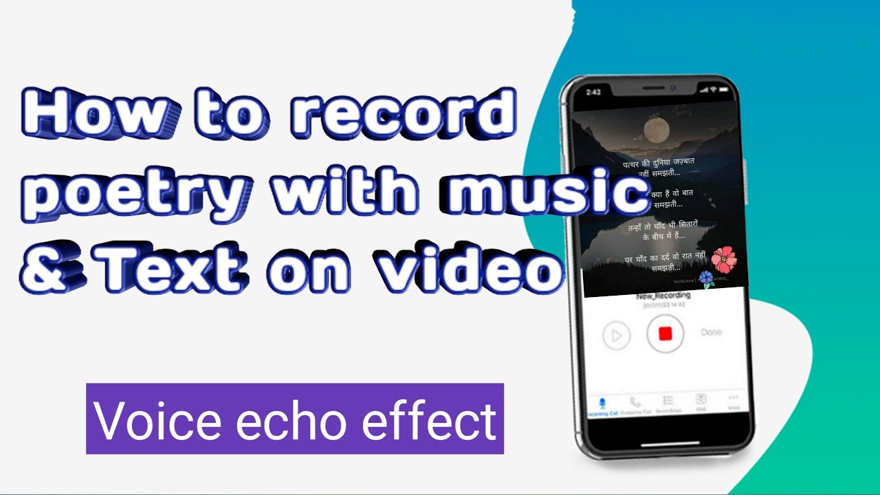 How to record poetry with music | Record shayari with background music | Shahid Dash