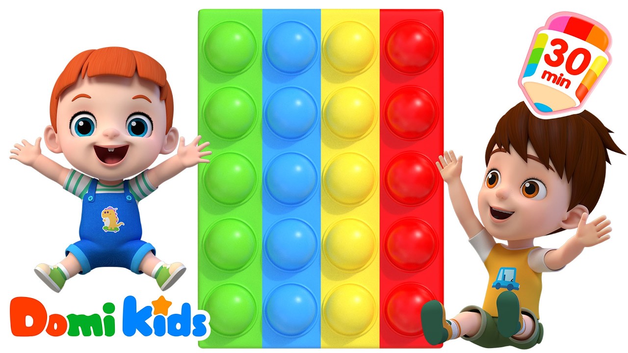 寶貝多米趣玩大挑戰🌈 | 跳跳板一彈一彈真解壓！🔴🔵| 更多高難度任務能你來解鎖🔓