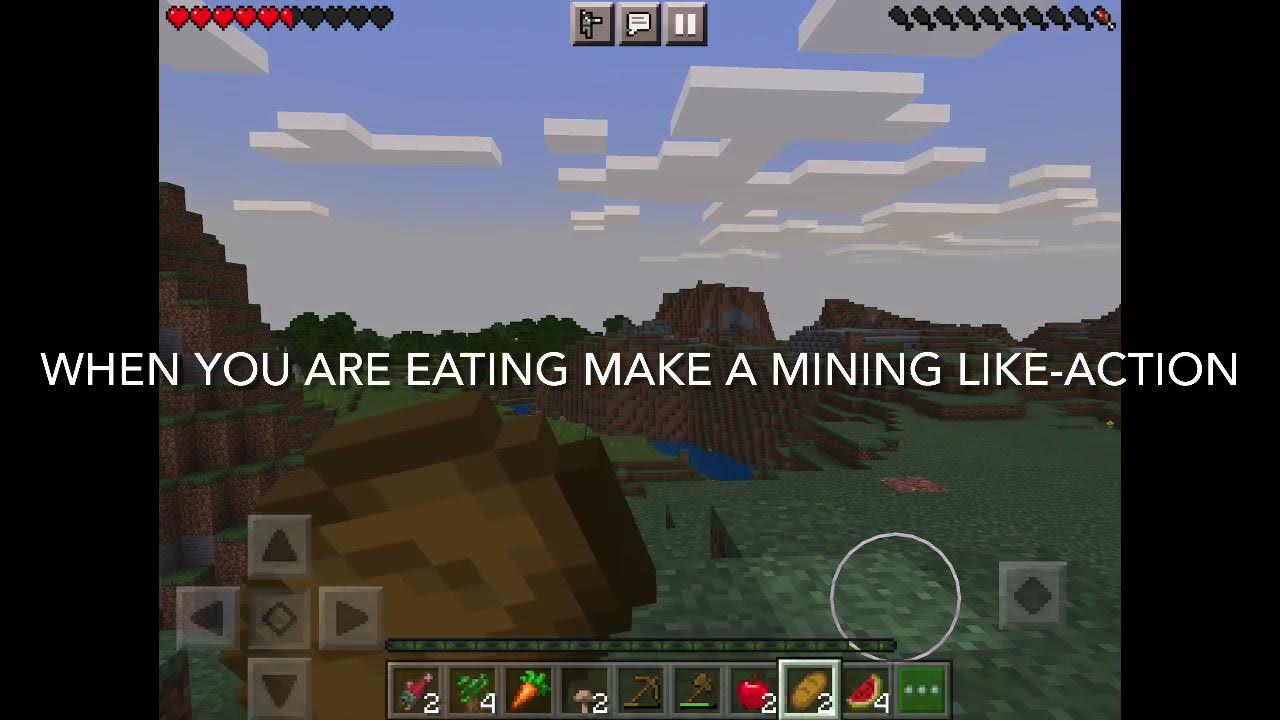 How to eat in Minecraft (on an iPad only) YouTube