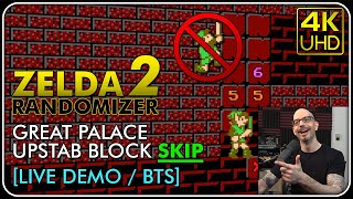 Zelda II Randomizer - Upstab Block Skip (Great Palace) (Live Demo/BTS)