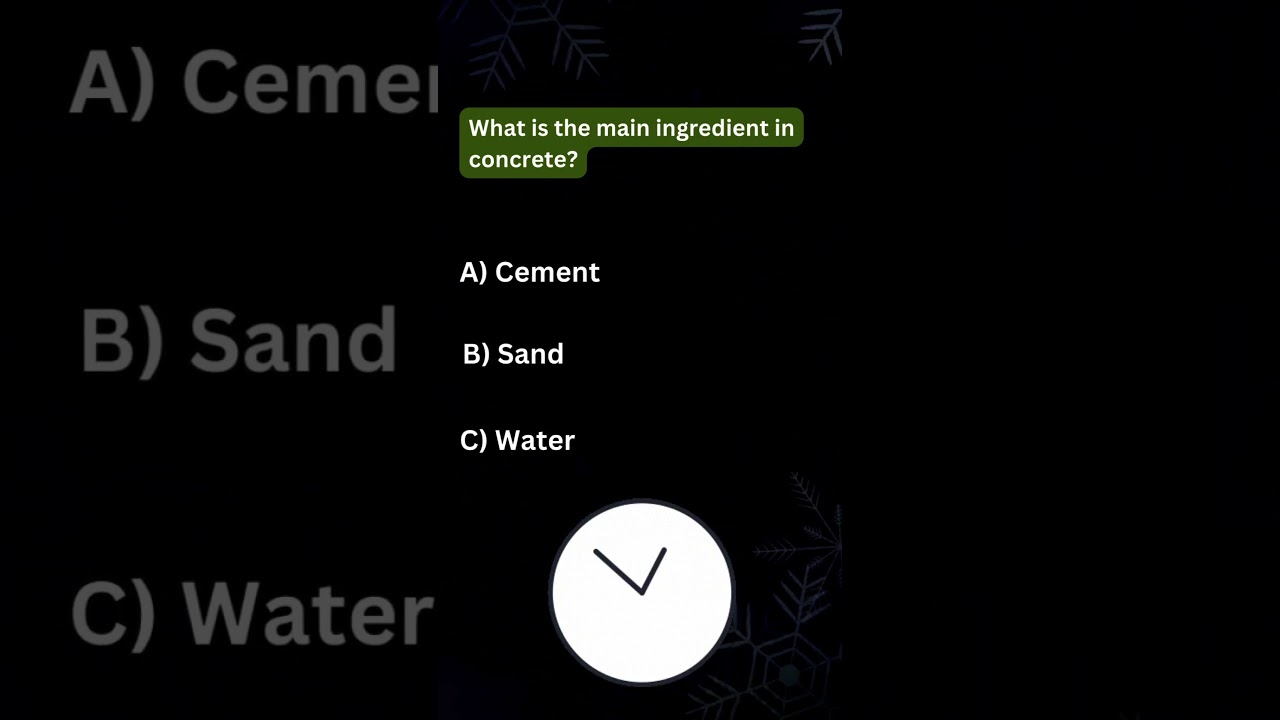 What is the main ingredient in concrete? #Concrete #Cement #sciencefather #lecturer, #awards