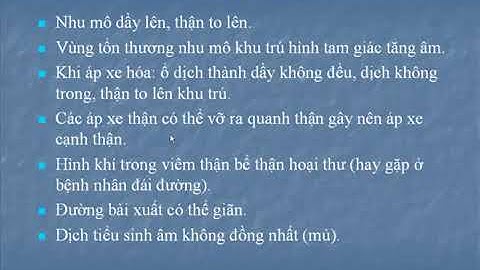 Chẩn đoán hình ảnh nhiễm khuẩn tiết niệu