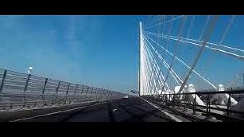 Summer Road Trip Drive With Music North Over Queensferry Crossing On Visit To Fife Scotland