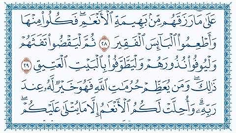 تلاوة هادئة سورة الحج- للشيخ ماهر المعيقلي - المصحف المرتل كاملا