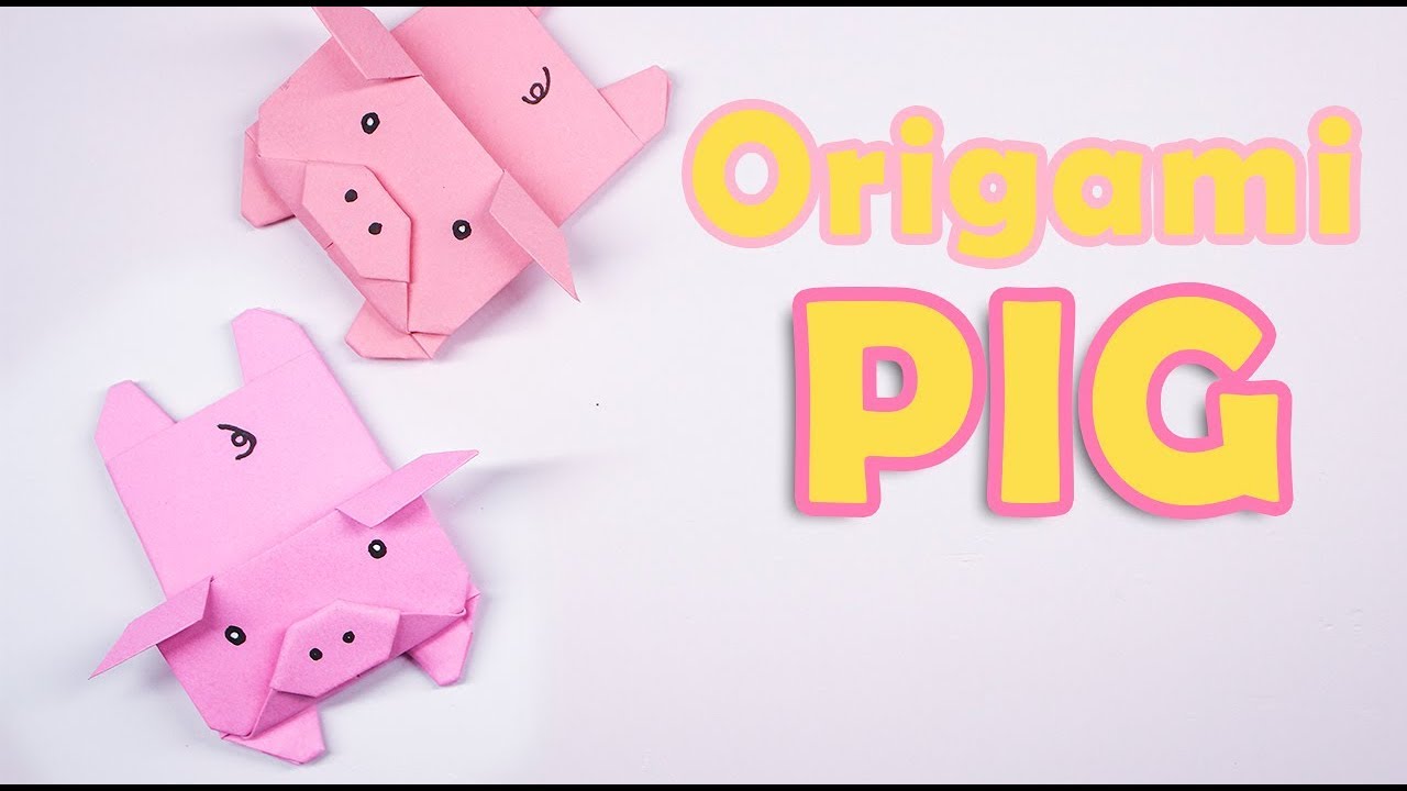 Easy origami paper Pig Cute origami YouTube